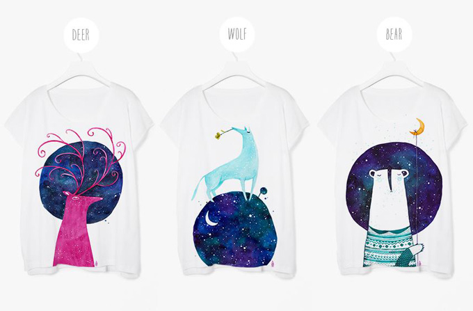 Constellation Pups – tricouri cu ilustratiile Madalinei Andronic