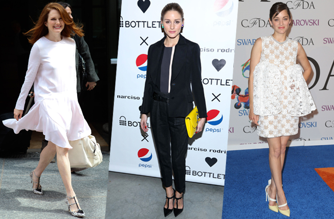 pantofi cu varful ascutit 01 - Hot trend: Pantofii cu varf ascutit si barete subtiri