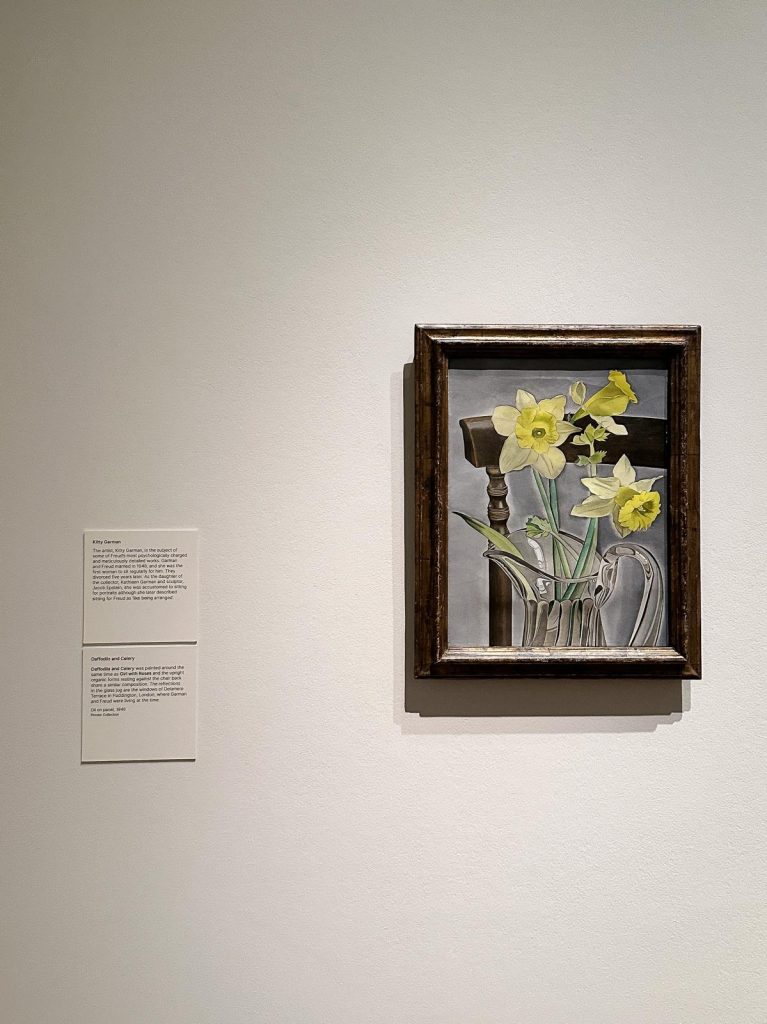 O vaza cu narcise, pictura de Lucian Freud