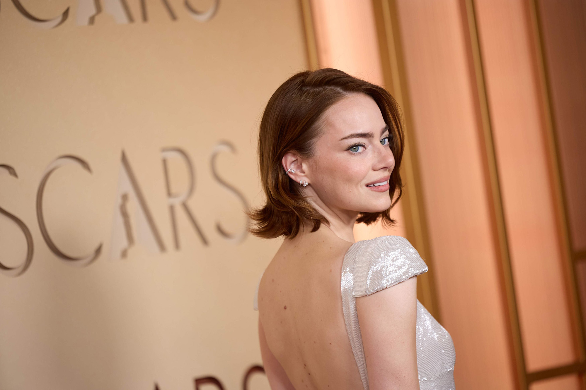 Emma Stone la Premiile Oscar 2026