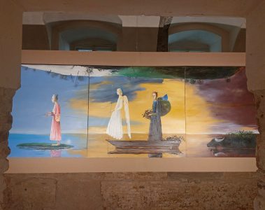 Lucrari din expozitia Transilvania Extravaganza dedicata lui Stefan Caltia si desfasurata la Manastirea Ursulinelor Sibiu 2026