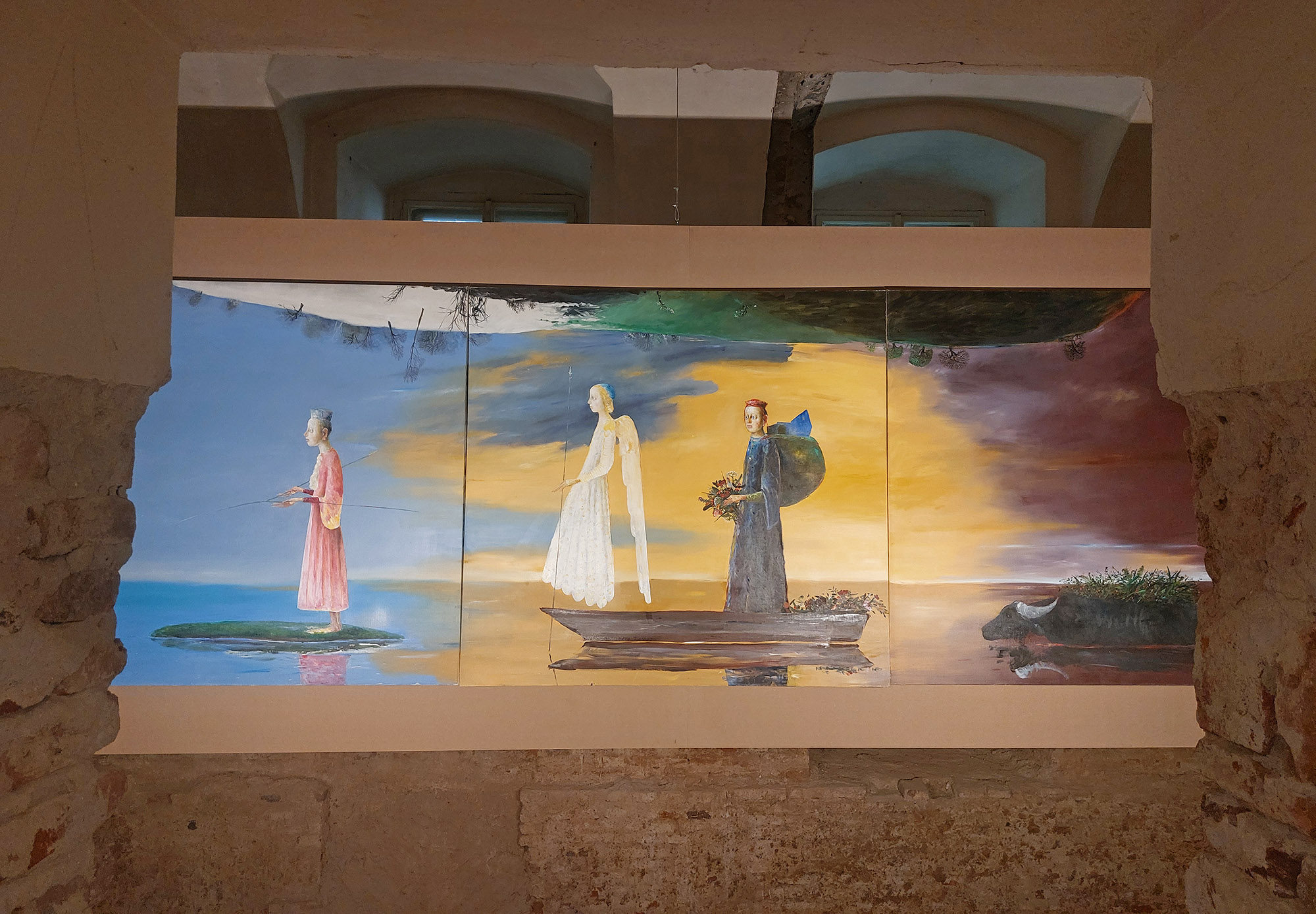 Lucrari din expozitia Transilvania Extravaganza dedicata lui Stefan Caltia si desfasurata la Manastirea Ursulinelor Sibiu 2026
