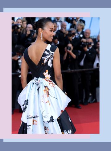 Zoe Saldana intr-o rochie Chanel decorata cu funde supradimensionate