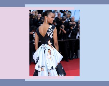 Zoe Saldana intr-o rochie Chanel decorata cu funde supradimensionate
