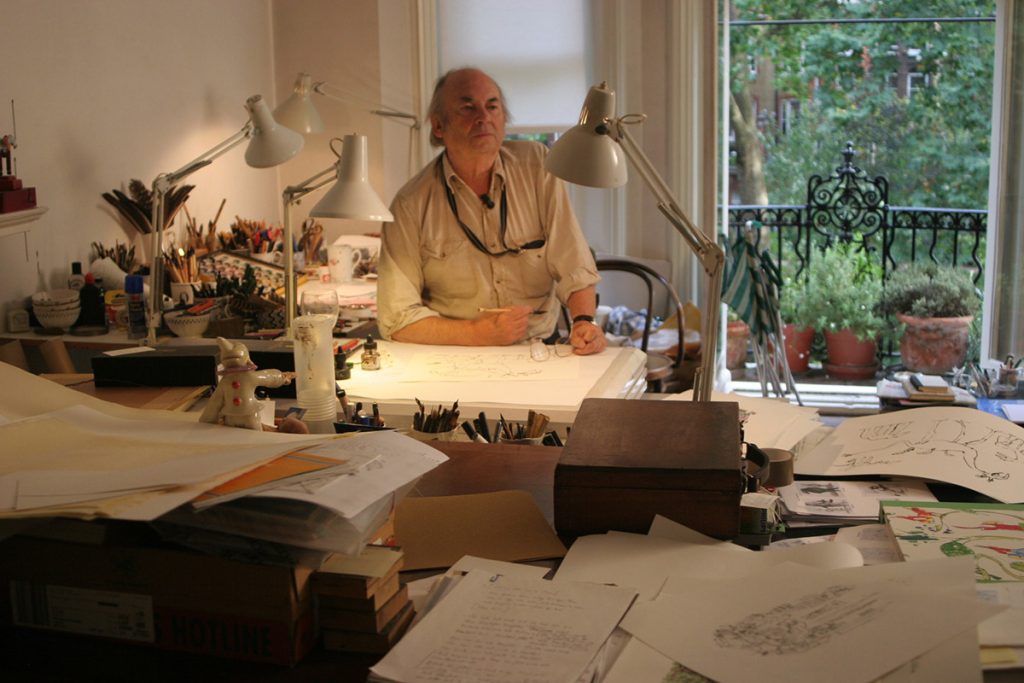 Quentin Blake in atelierul sau - Nostalgia din fiecare ilustratie